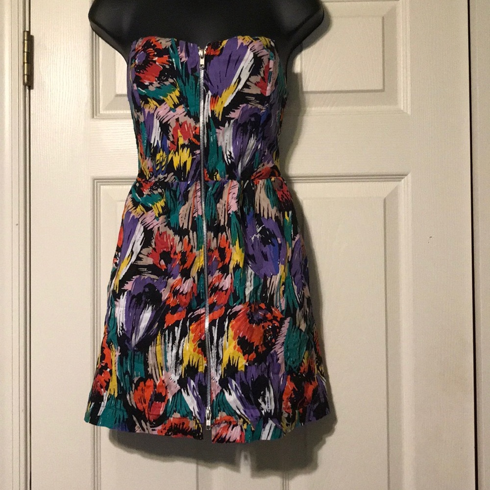 ASOS multicolored strapless dress. Only worn once.